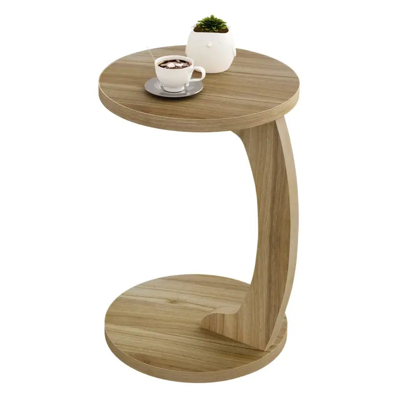 Ronde BukkitBow bijzettafel van 38x55 cm in C-vorm met ruimtebesparend ontwerp, geschikt als stijlvolle bijzettafel.