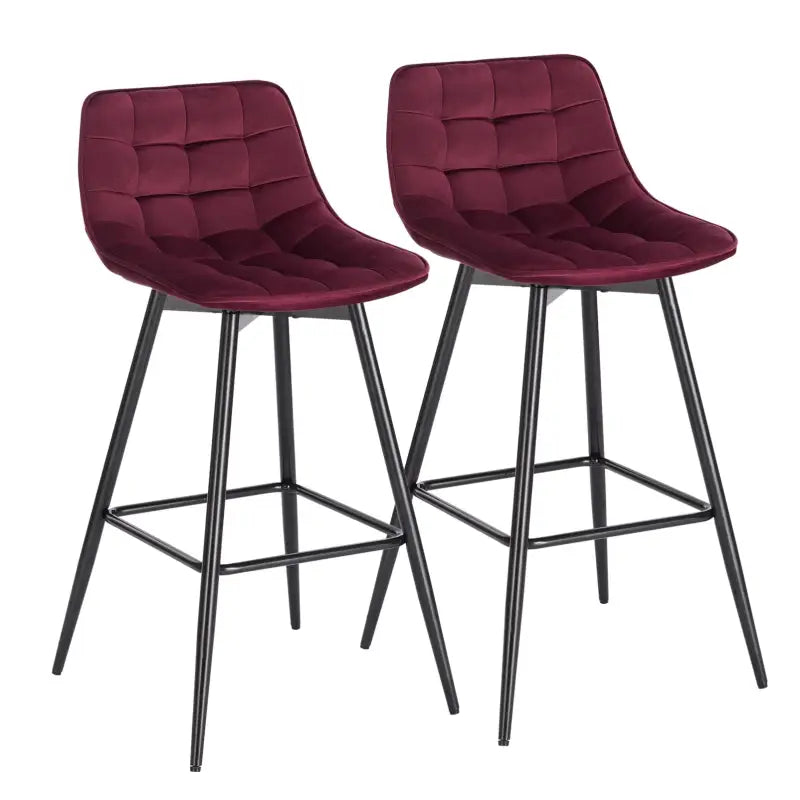 BukkitBow barkruk met leren of fluweel bekleding, metalen onderstel, ergonomisch design en rugleuning, zithoogte 64,5 cm.