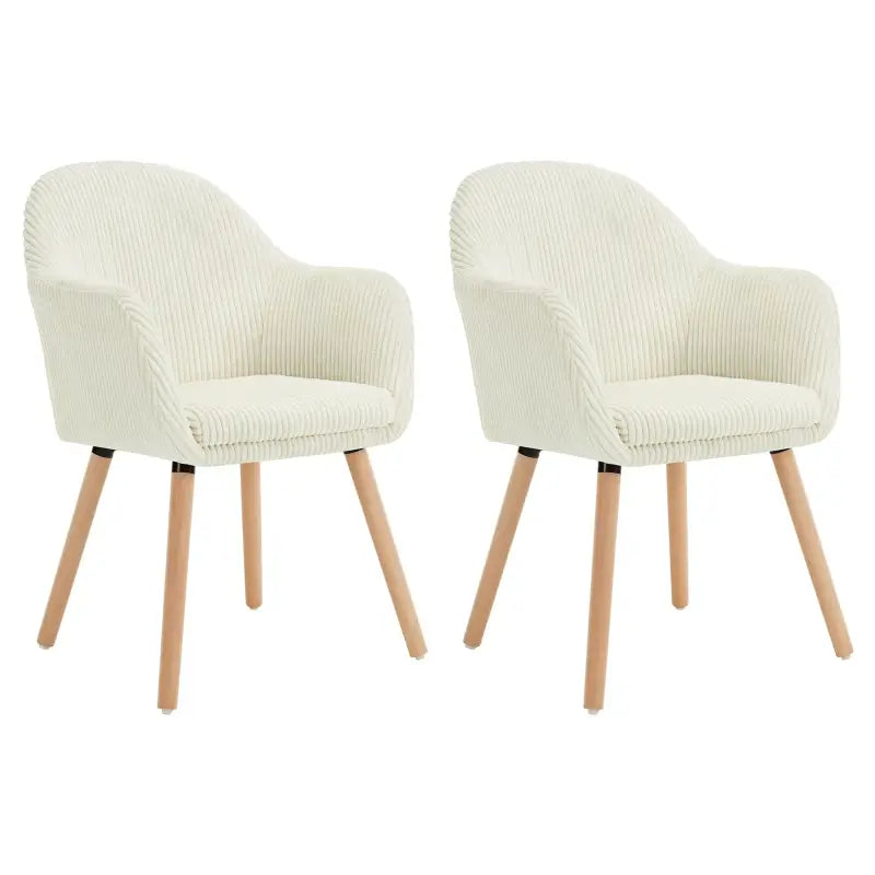 BukkitBow set eetkamerstoelen met comfortabele corduroy bekleding, robuust en stabiel, verstelbare zithoogte van 49 cm.
