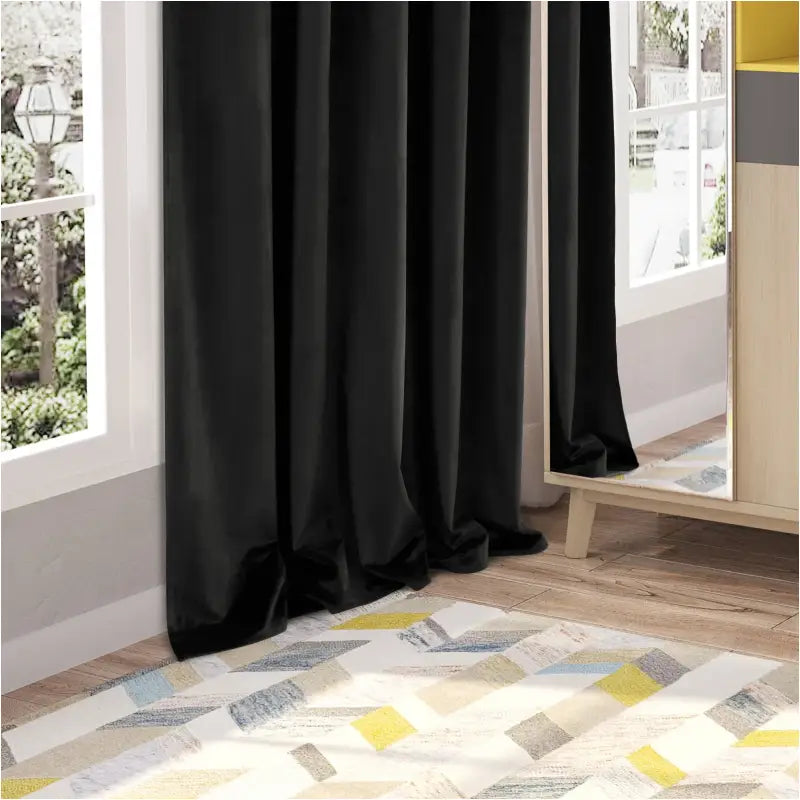 BukkitBow fluwelen gordijnen set, 300 g/m², 140 cm breed, verschillende hoogtes, elegant en zacht textiel in natuurlijke kleuren