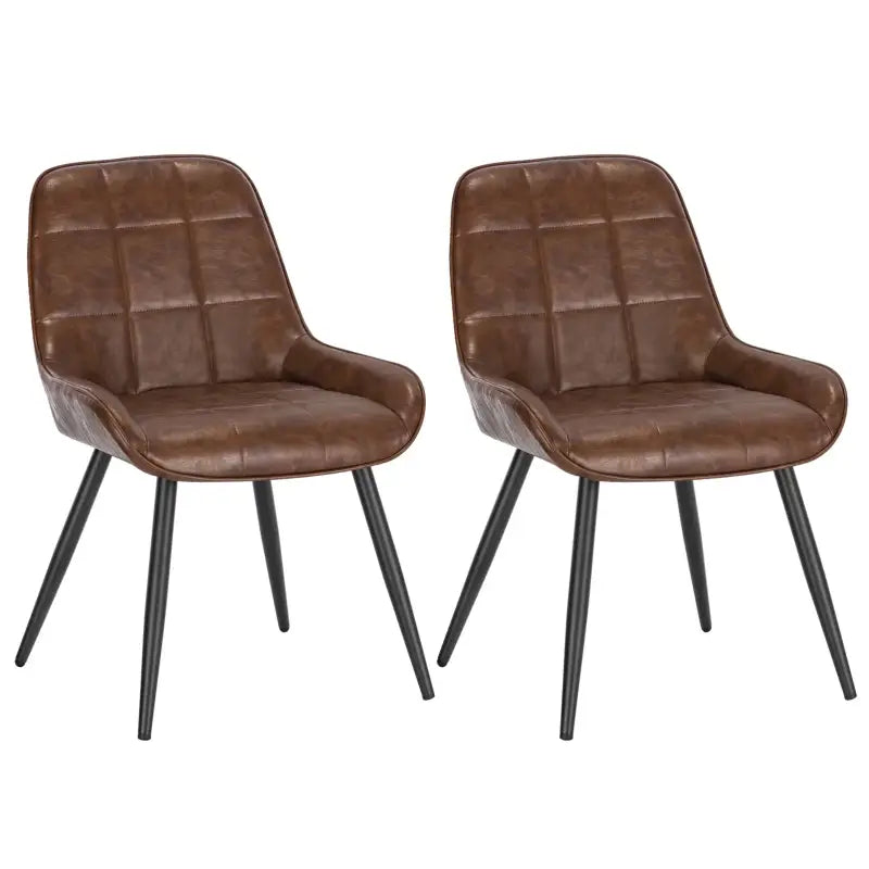 Set van 2 moderne BukkitBow eetkamerstoelen met fluwelen of kunstleren bekleding en metalen frame, 81,5 cm hoog.
