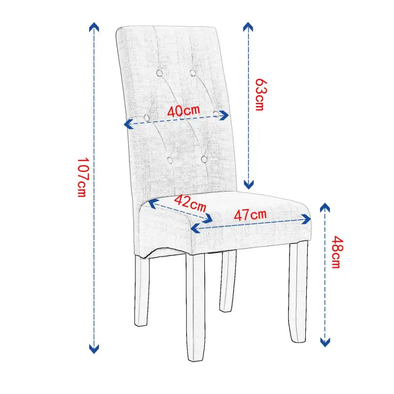 Set van 2 BukkitBow eetkamerstoelen met linnen en fluwelen zitting, massief houten poten, ergonomisch en veelzijdig design.