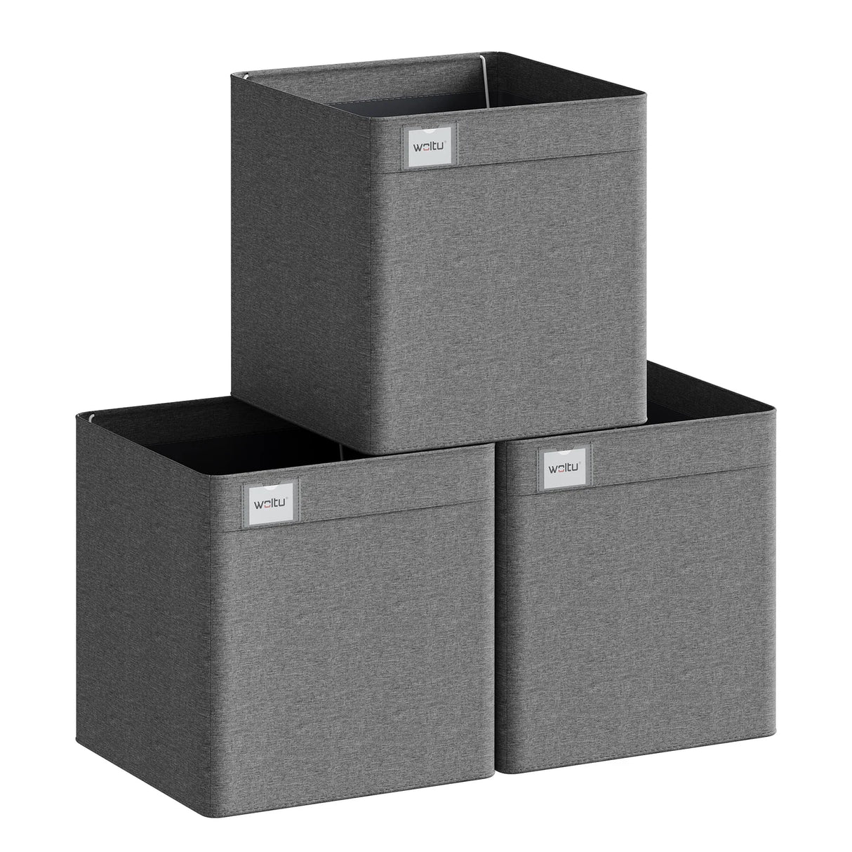 BukkitBow set van 3 of 5 opvouwbare stoffen opbergdozen, organizer en cubes voor opslag en organisatie.
