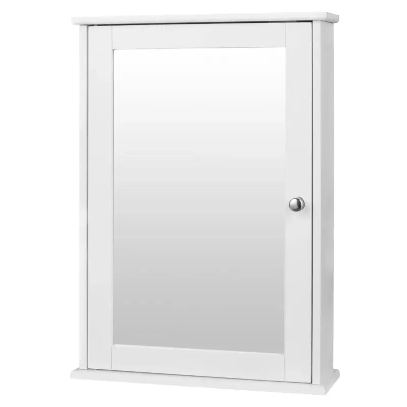 BukkitBow spiegelkast en badkamermeubel met verstelbare plank, waterbestendig en veelzijdig, afmeting 42x12x58cm, modern design.