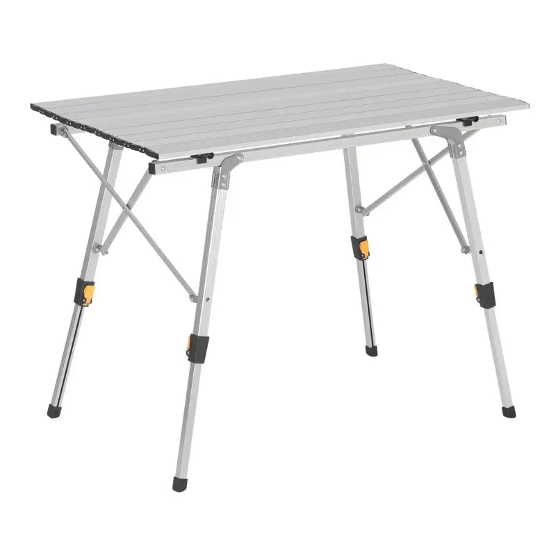BukkitBow verstelbare aluminium campingtafel, compact en draagbaar, 90x52.2x(45-72) cm, inclusief opbergzak, max 30 kg belasting