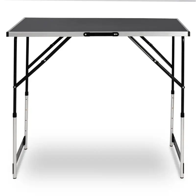 BukkitBow verstelbare campingtafel met 30 kg draagvermogen, lichtgewicht en opvouwbaar, 100x73-94x60 cm, geschikt voor outdoor gebruik.