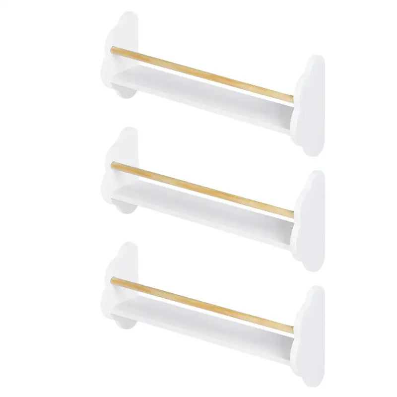 Set van 3 BukkitBow wandplanken voor kinderen, rechtopstaande boekenplanken voor de kinder- of tienerkamer, stijlvolle opbergoplossing