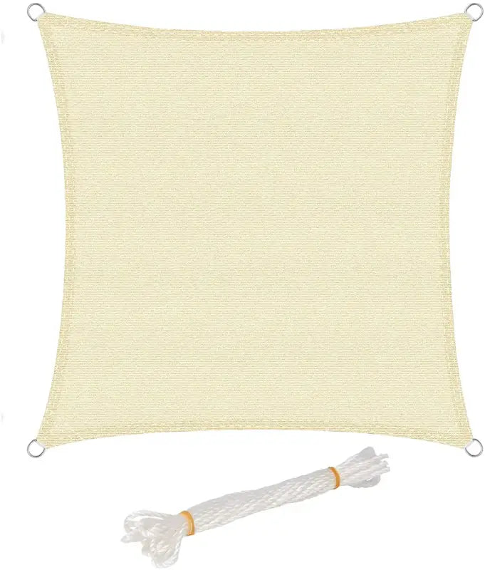 BukkitBow zonnescherm of schaduwzeil van 180g/m² HDPE in grijs, crème of zand, driehoek, vierkant of rechthoek, met UV-bescherming 50+.