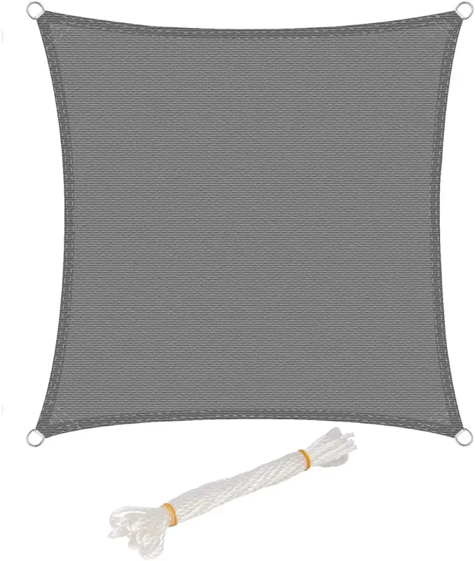 BukkitBow zonnescherm of schaduwzeil van 180g/m² HDPE, in grijs, crème of zand, driehoek, vierkant of rechthoek met UV-50 bescherming.