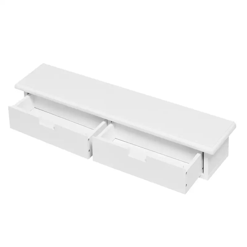BukkitBow zwevende wandboekenplank met 2 laden voor CDs en DVDs, afmetingen 65x10x15 cm, modern design