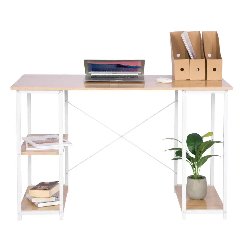 BukkitBow - Bureau - Licht Eikenhout en Stalen Structuur