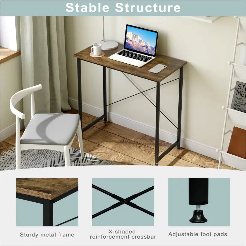 BukkitBow - Compact Bureau - Metalen Frame - 80x40x75 cm