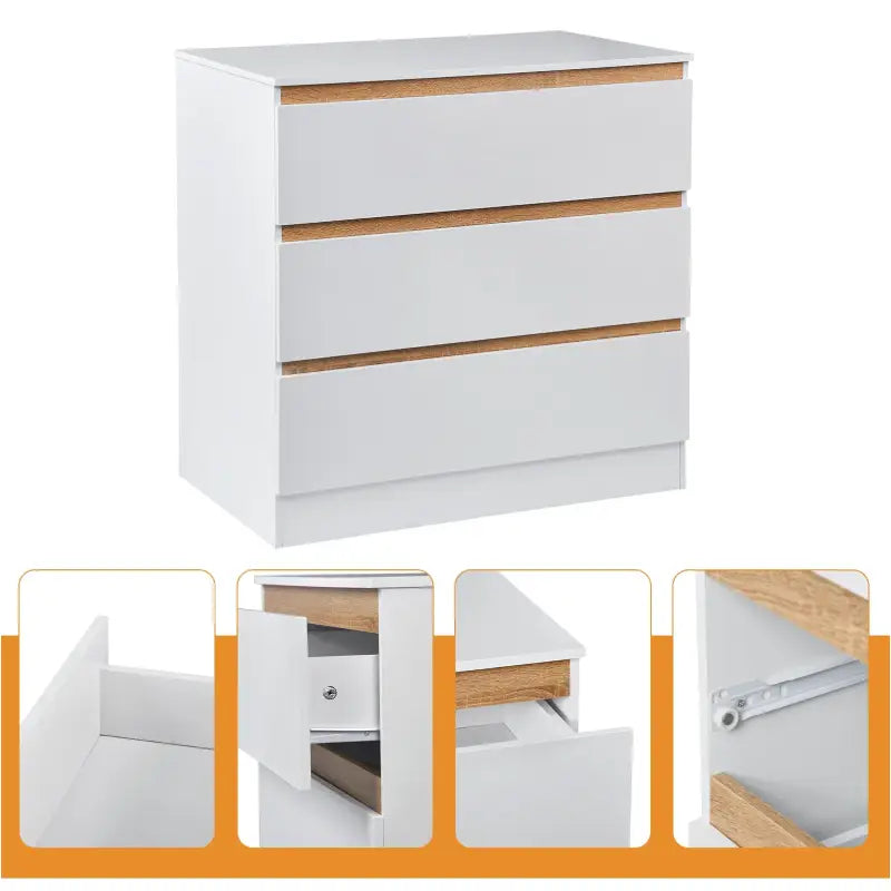 BukkitBow - Ruime Commode met 3 Laden - E1 Spaanplaat