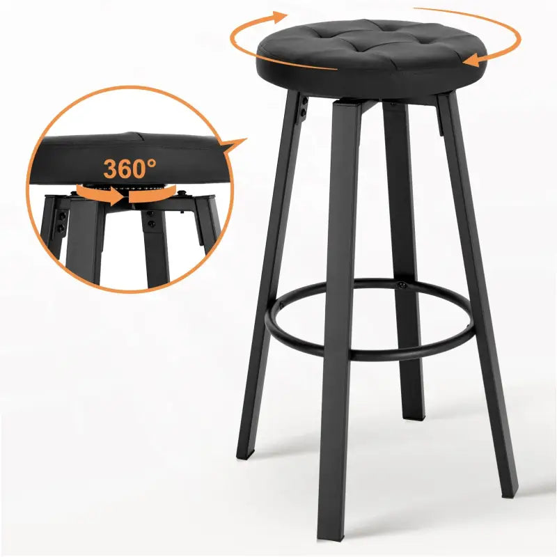 BukkitBow - Set van 2 Barkrukken - Vintage Kunstleer