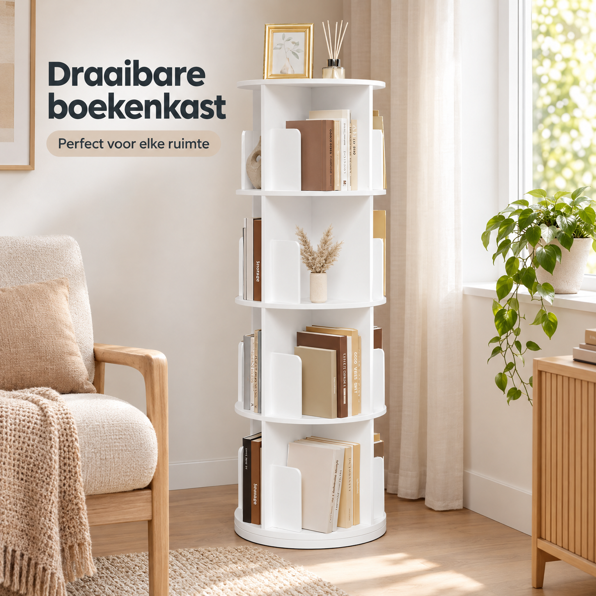 draaibare boekenkast in gebruik in een passende praktijksituatie