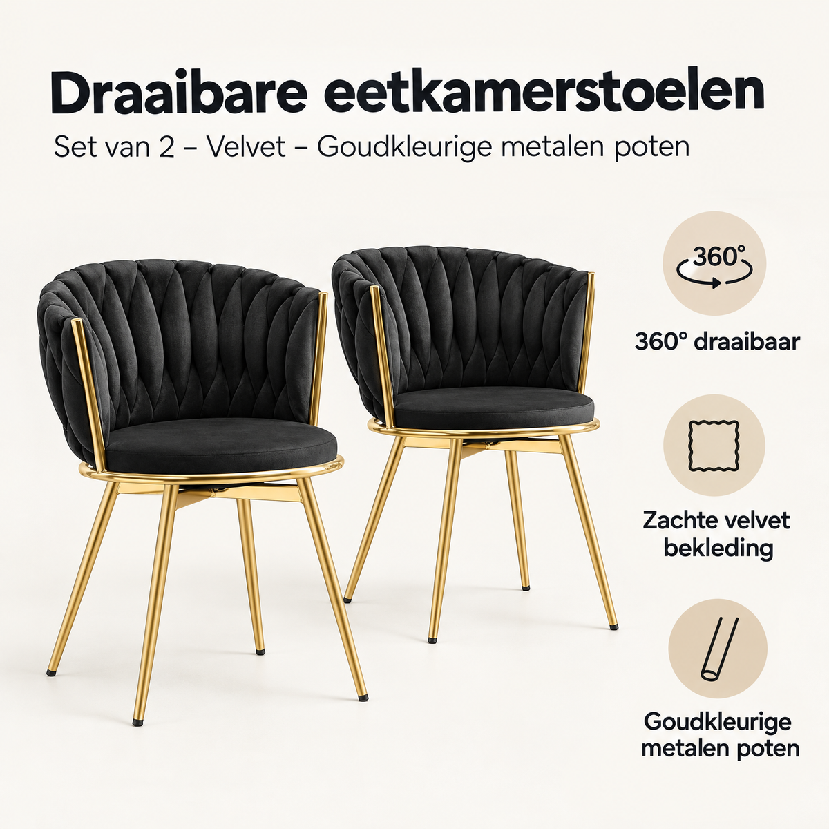 Belangrijkste voordelen en eigenschappen van draaibare eetkamerstoelen