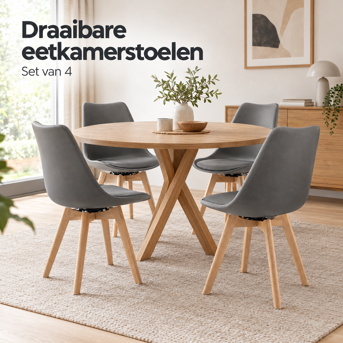 draaibare eetkamerstoelen in gebruik in een passende praktijksituatie