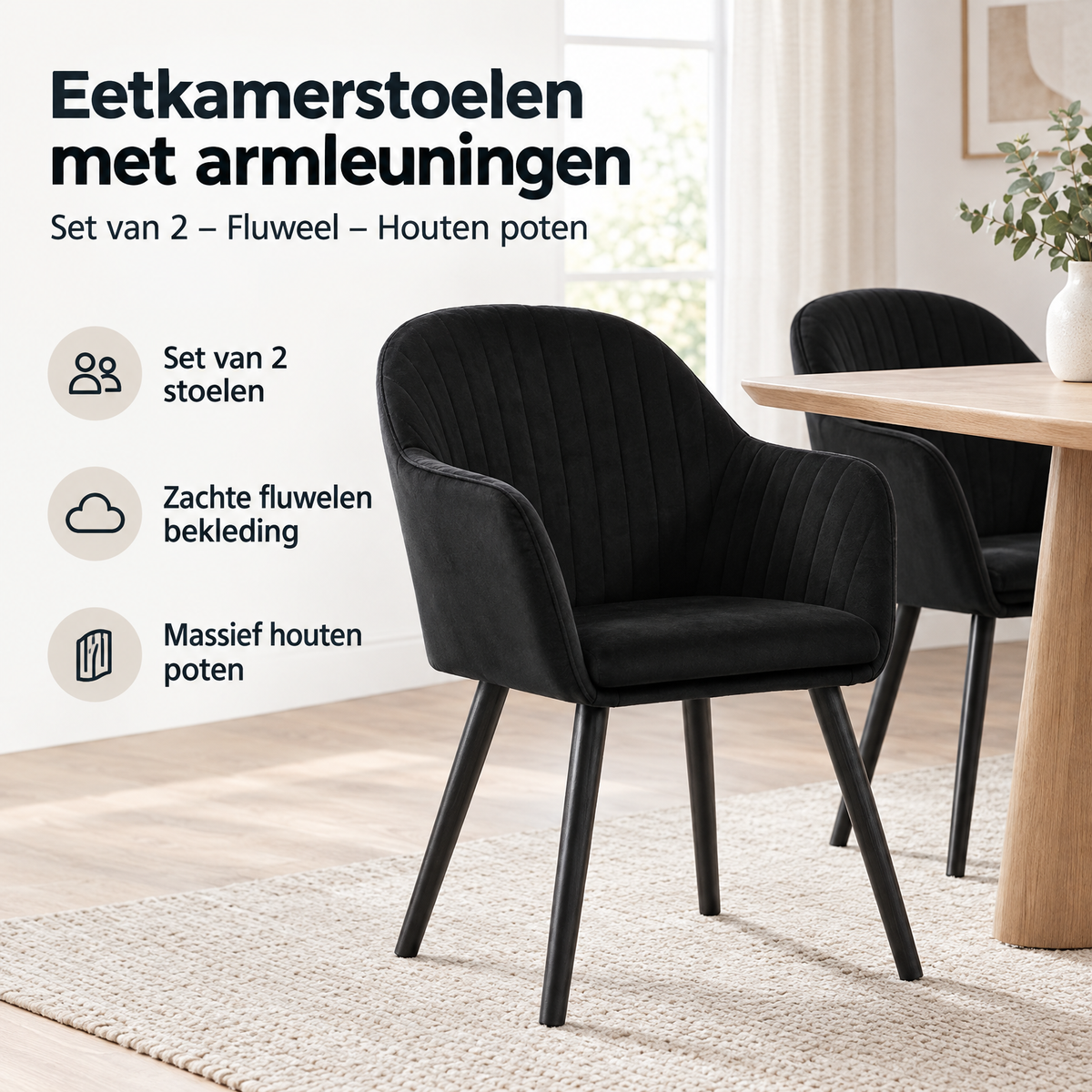 Praktische toepassing en keuzehulp voor eetkamerstoelen met armleuningen