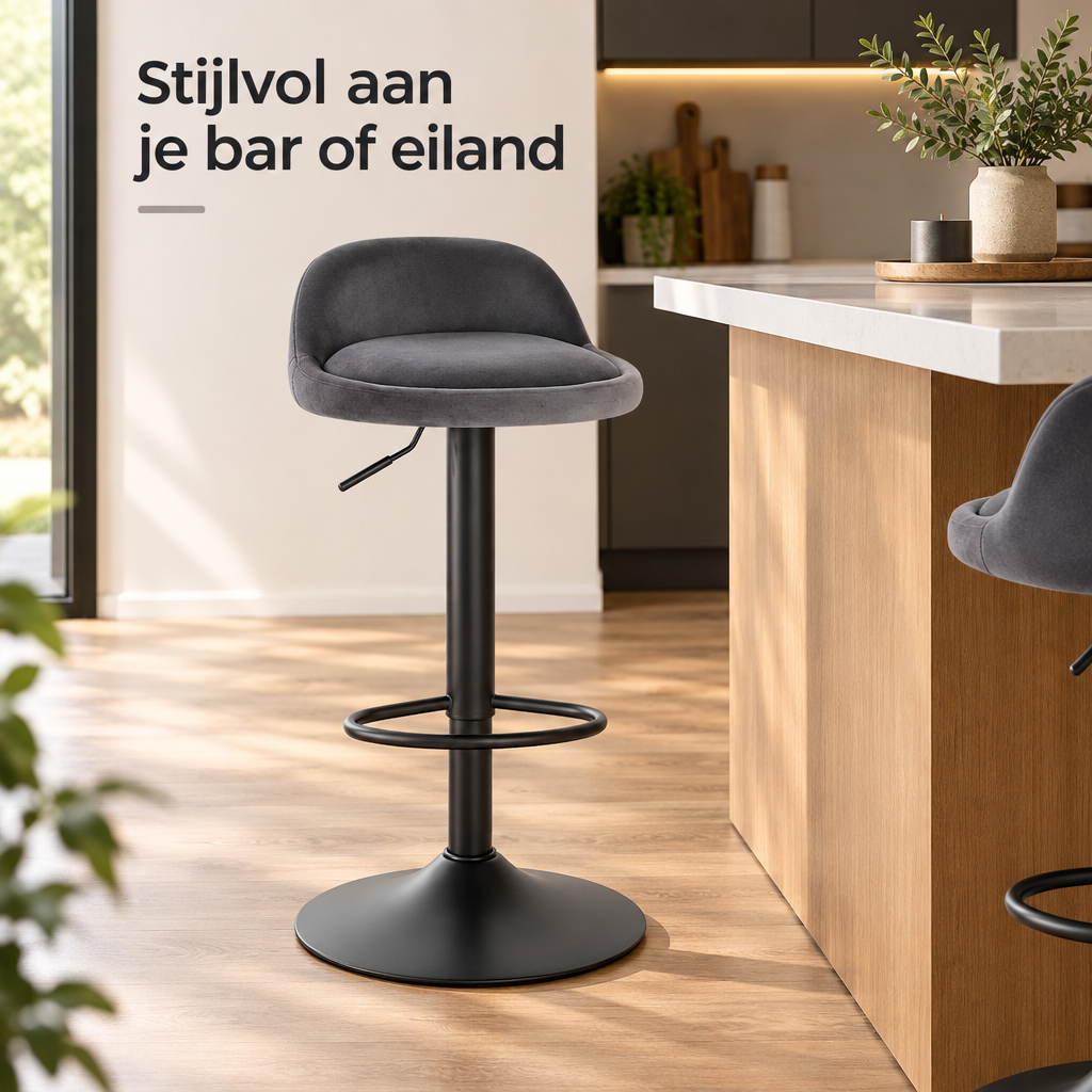fluwelen barkruk in gebruik in een passende praktijksituatie