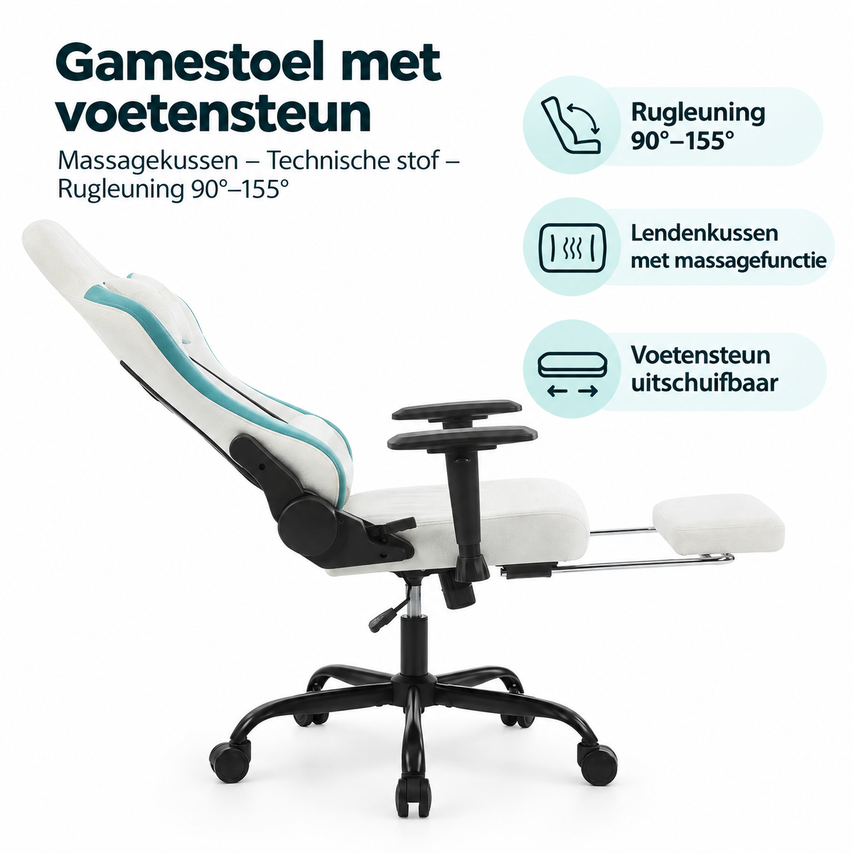 Belangrijkste voordelen en eigenschappen van gamestoel met voetensteun