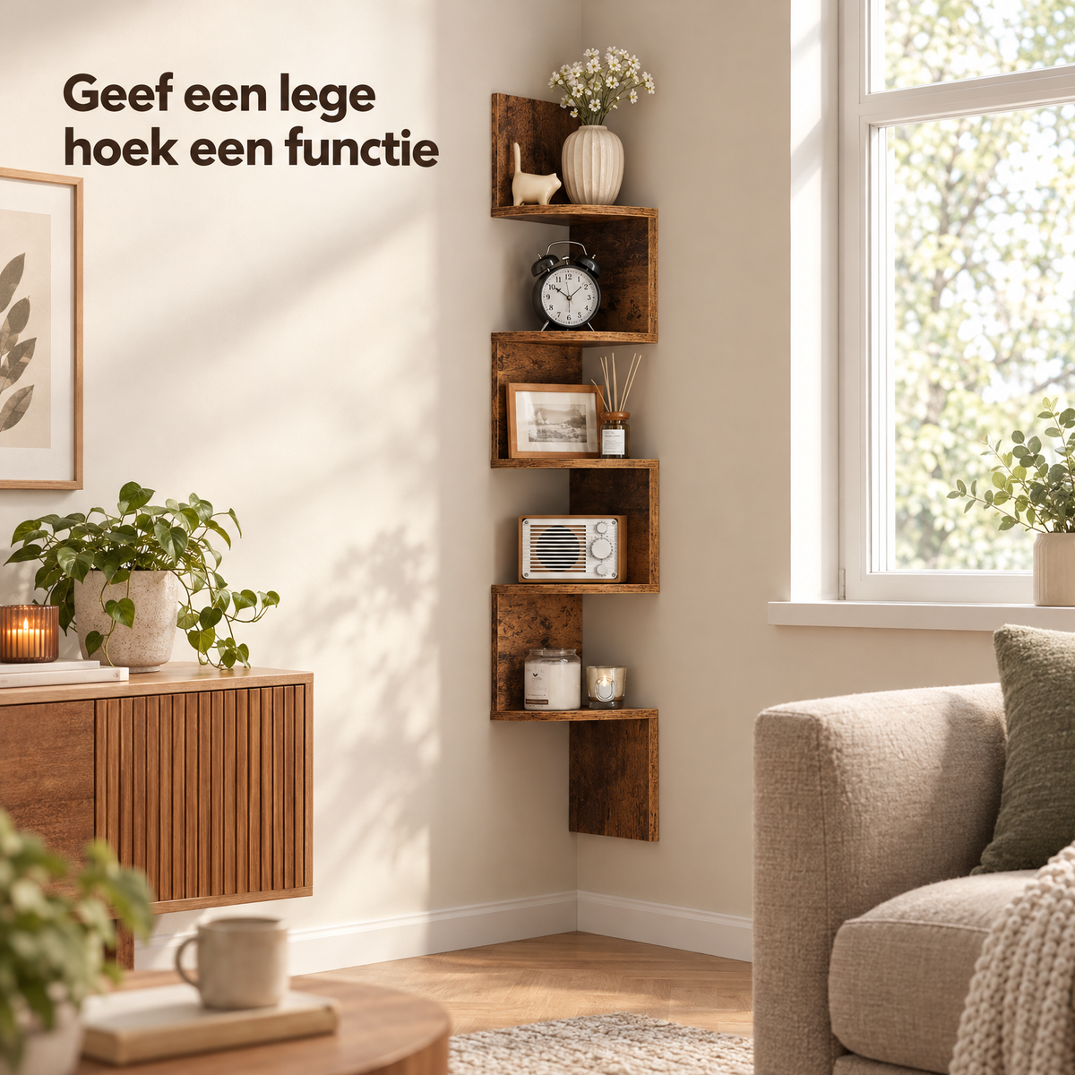 hoekwandplank in gebruik in een passende praktijksituatie