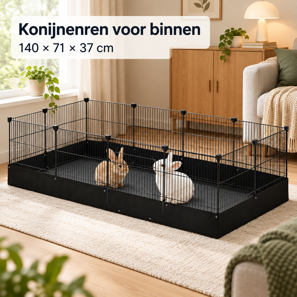 konijnenren binnen in gebruik in een passende praktijksituatie