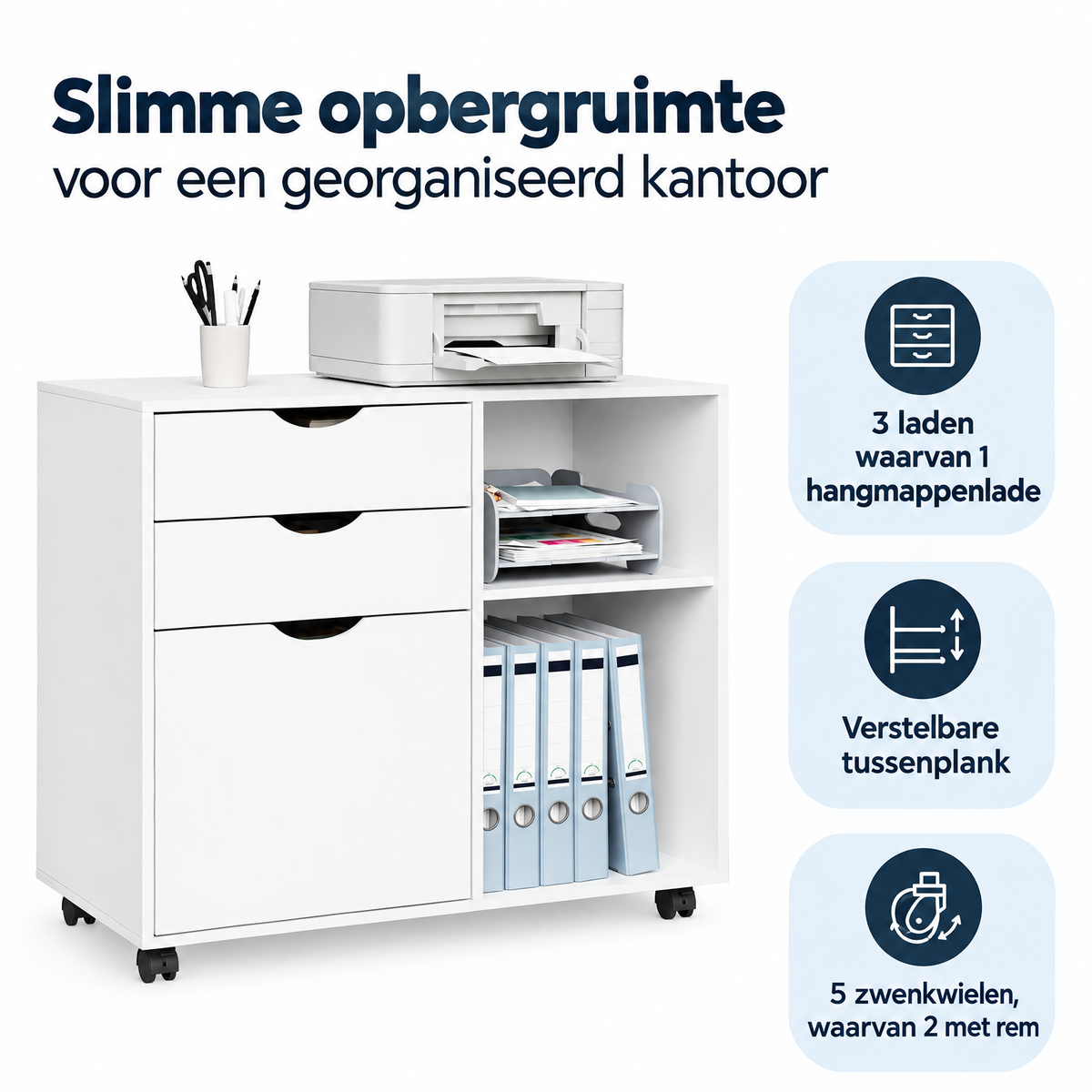Belangrijkste voordelen en eigenschappen van ladekast op wielen