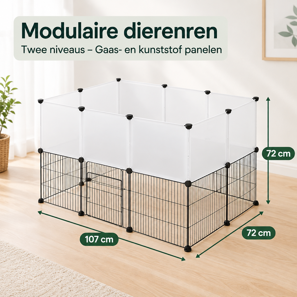 Afmetingen en productspecificaties van modulaire dierenren