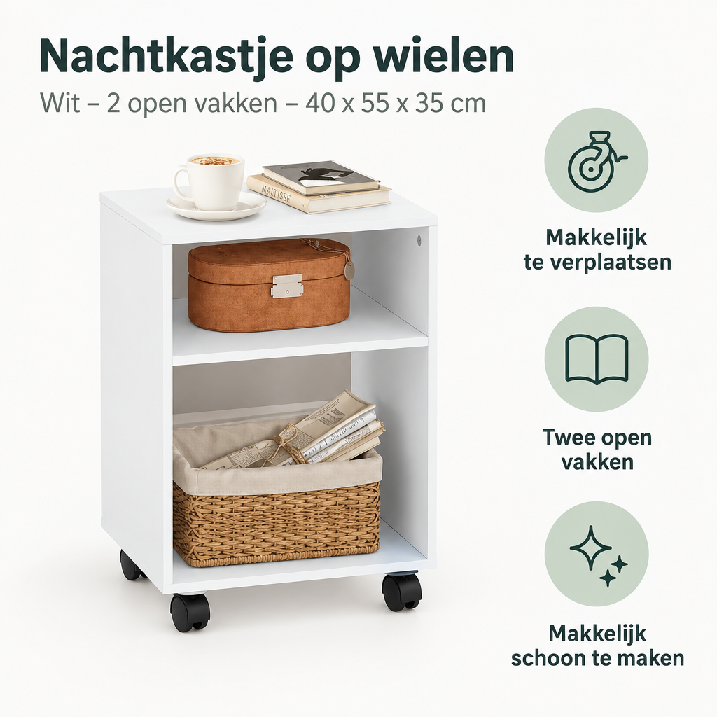 Belangrijkste voordelen en eigenschappen van nachtkastje op wielen