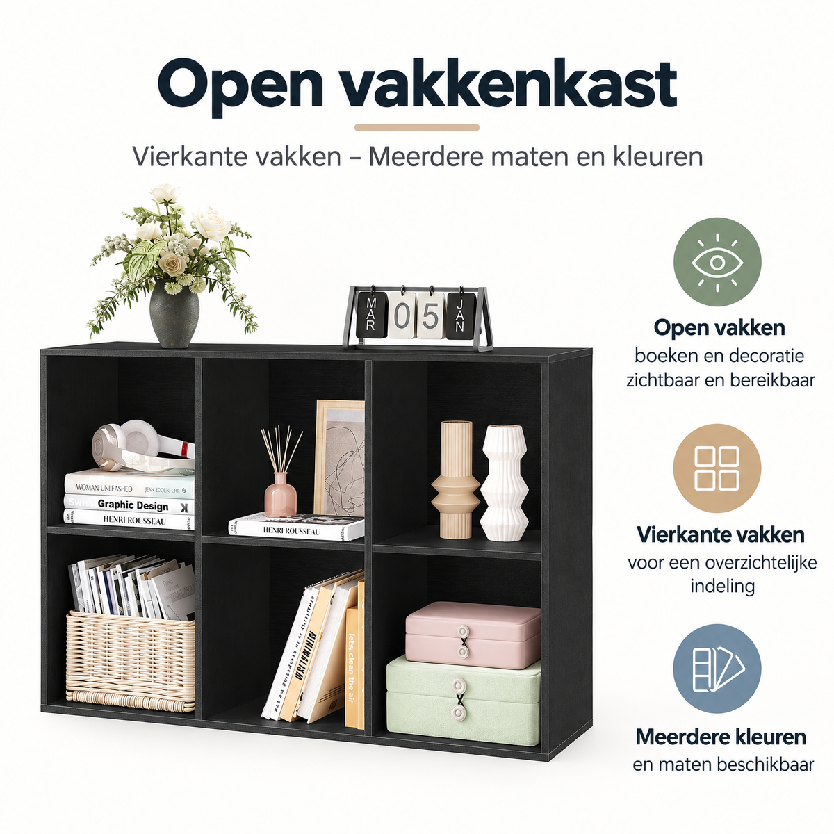 Belangrijkste voordelen en eigenschappen van open vakkenkast
