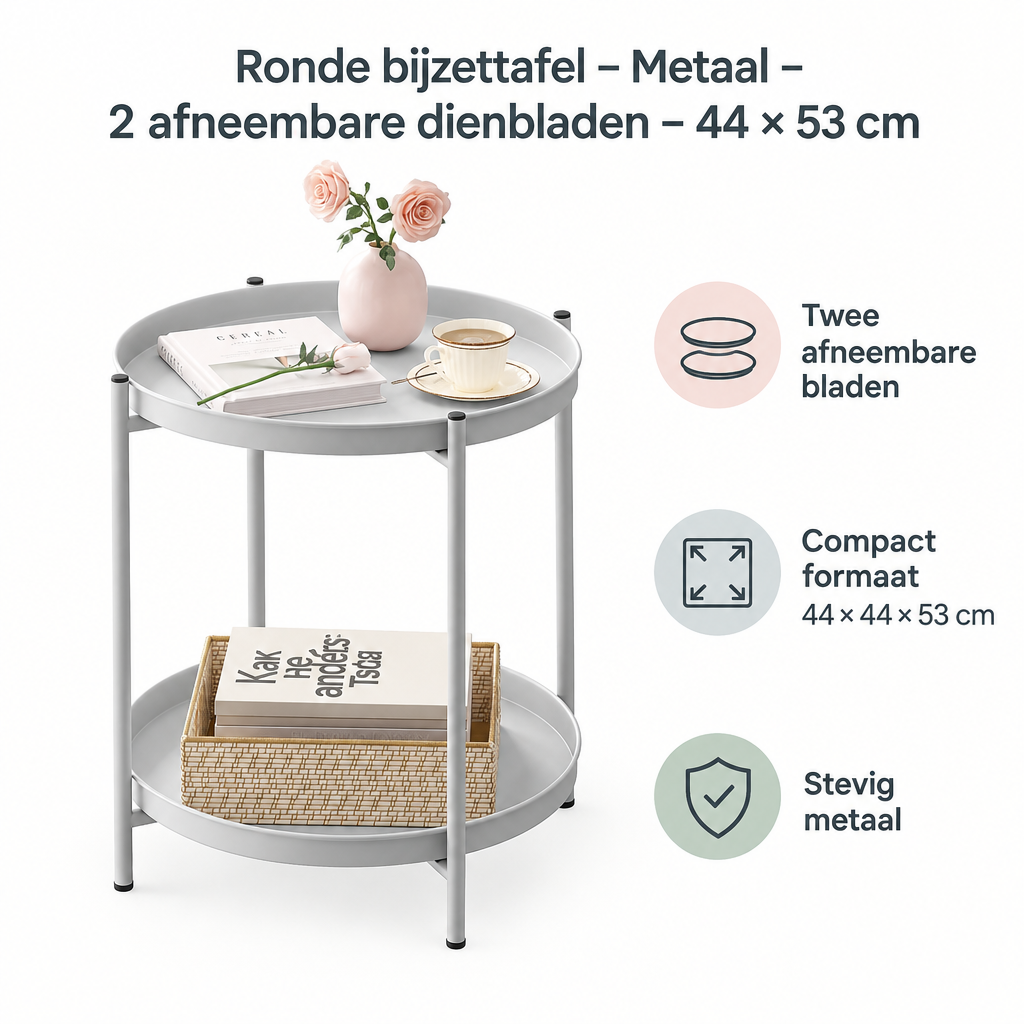 Belangrijkste voordelen en eigenschappen van ronde bijzettafel
