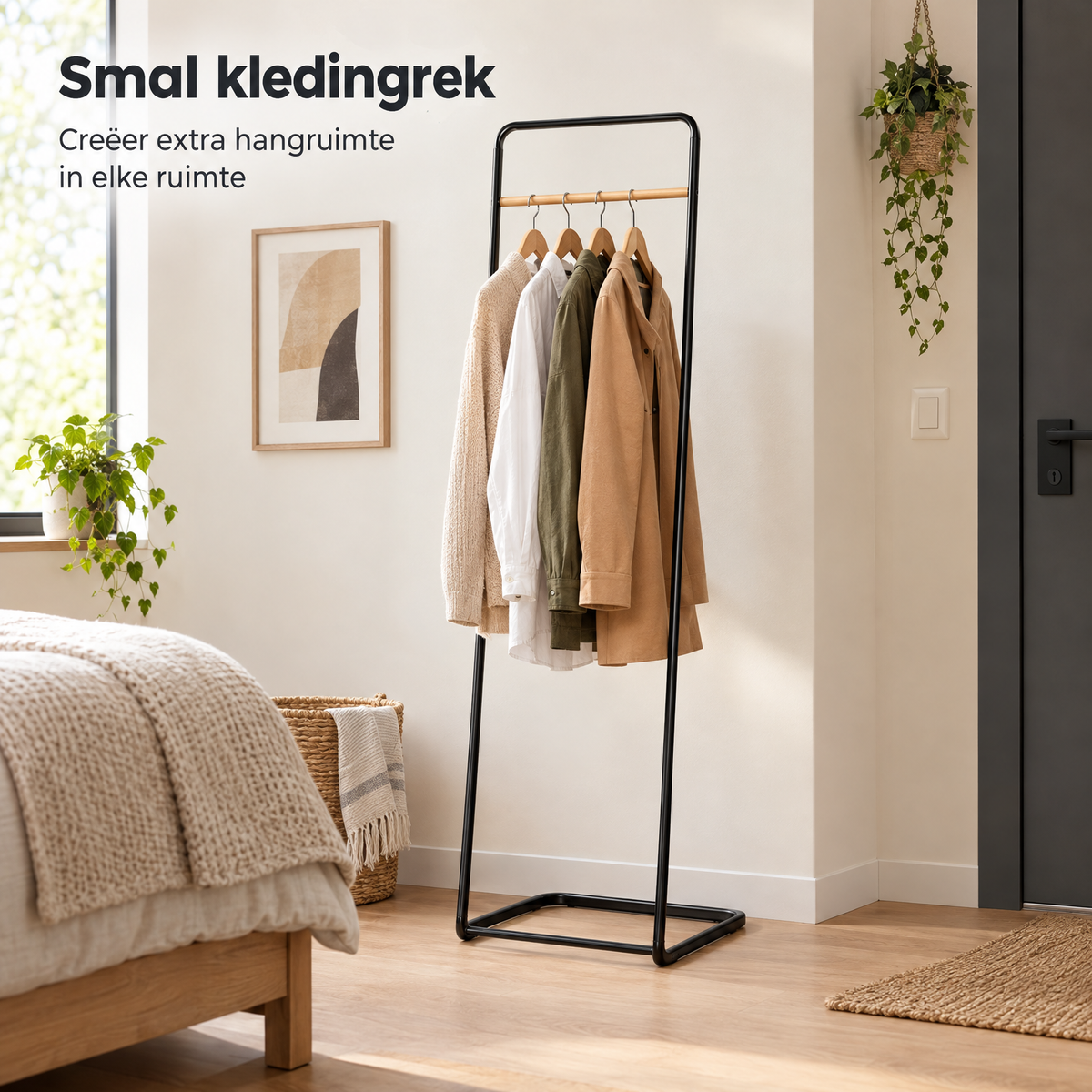 smal kledingrek in gebruik in een passende praktijksituatie