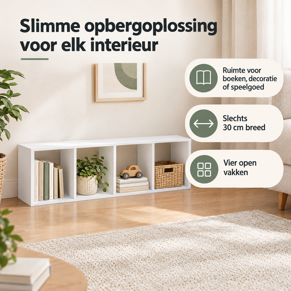Praktische toepassing en keuzehulp voor smalle boekenkast