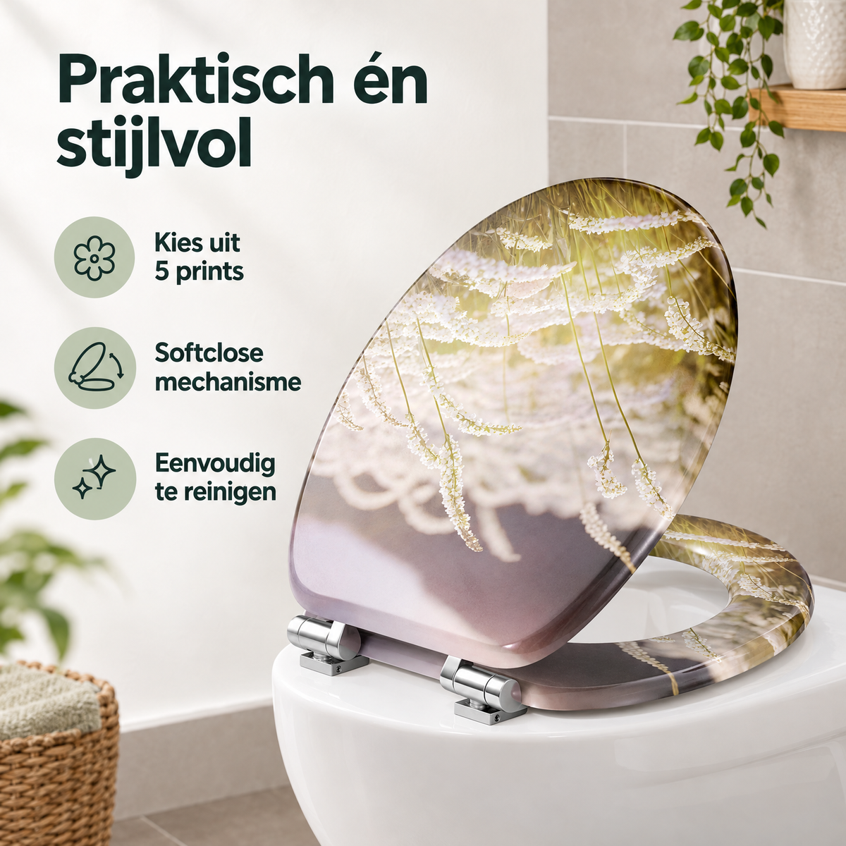 Praktische toepassing en keuzehulp voor toiletbril met softclose