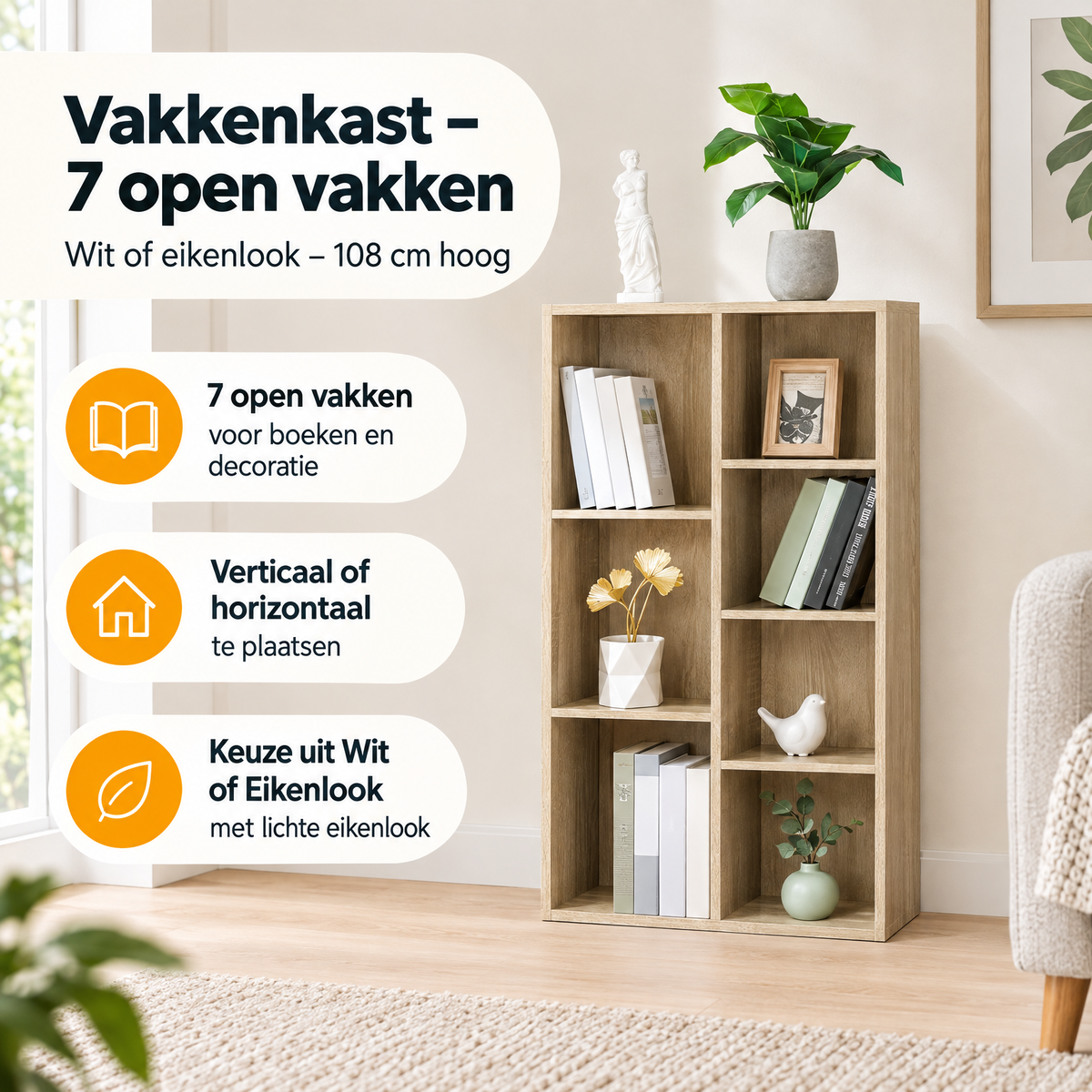 Praktische toepassing en keuzehulp voor vakkenkast 7 vakken