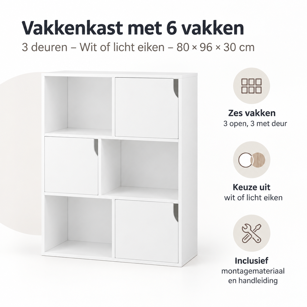 Belangrijkste voordelen en eigenschappen van vakkenkast met 6 vakken
