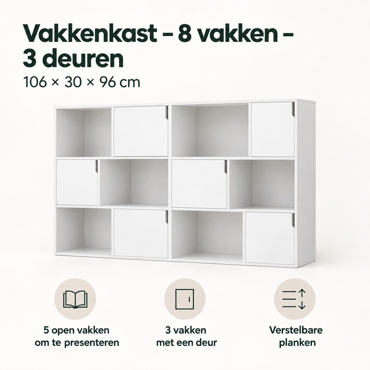 Belangrijkste voordelen en eigenschappen van vakkenkast met 8 vakken