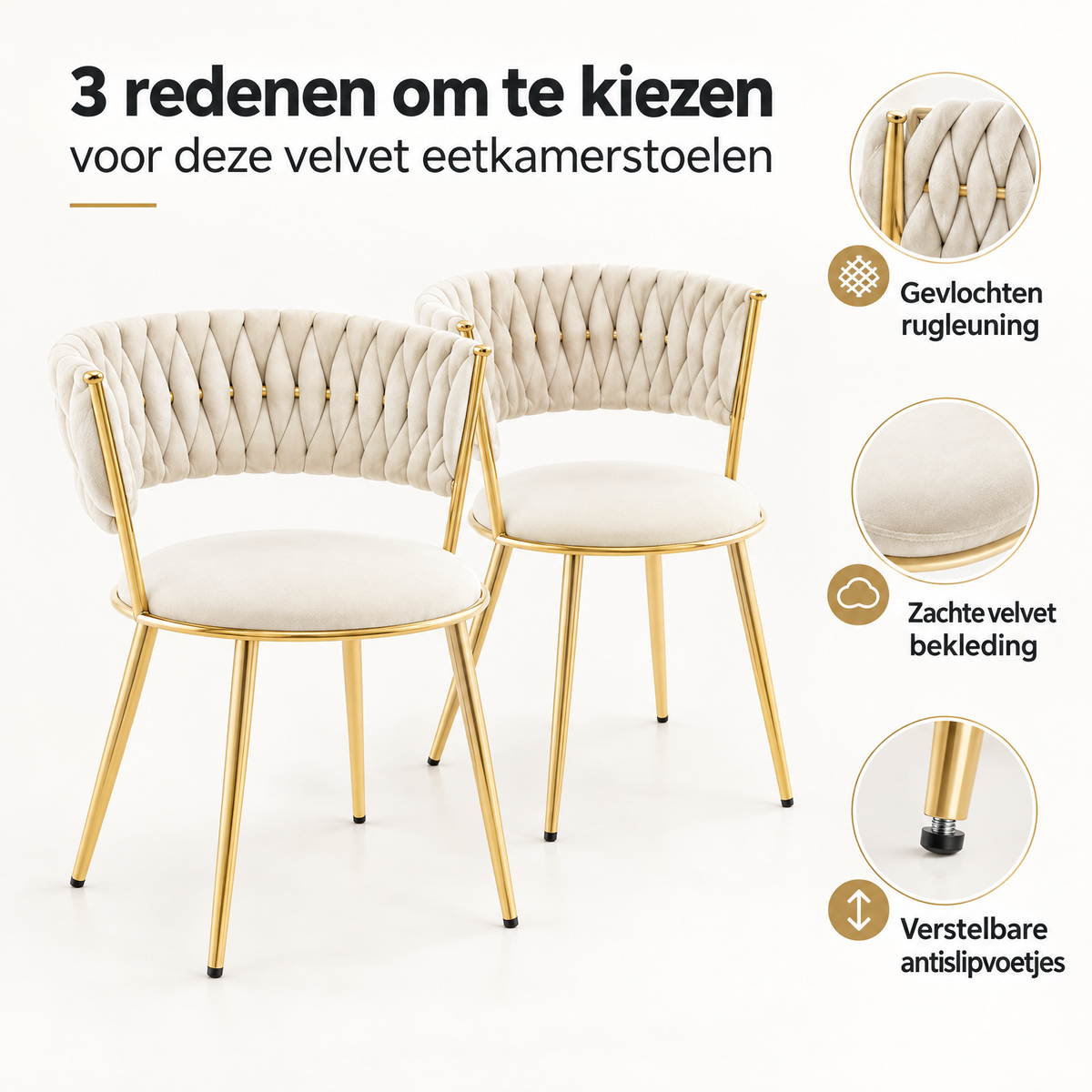 Belangrijkste voordelen en eigenschappen van velvet eetkamerstoelen