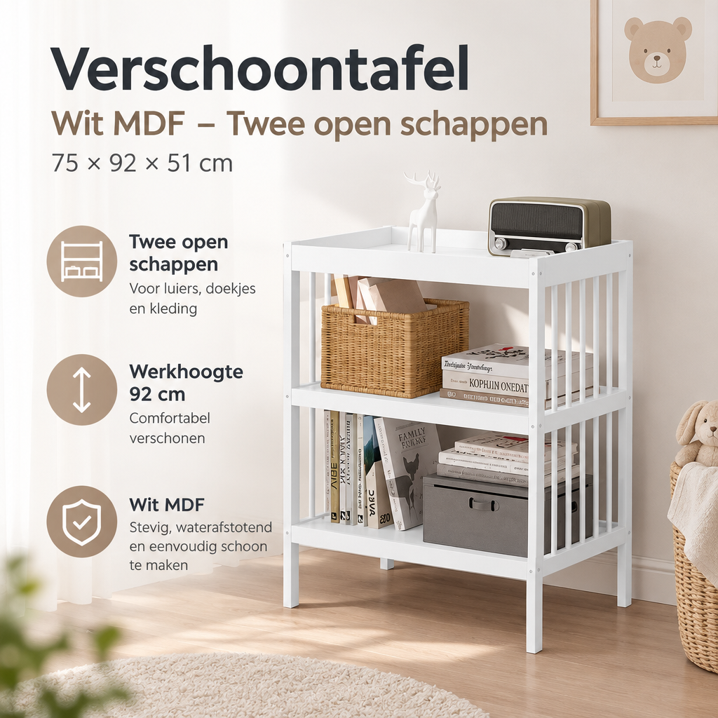 Praktische toepassing en keuzehulp voor verschoontafel