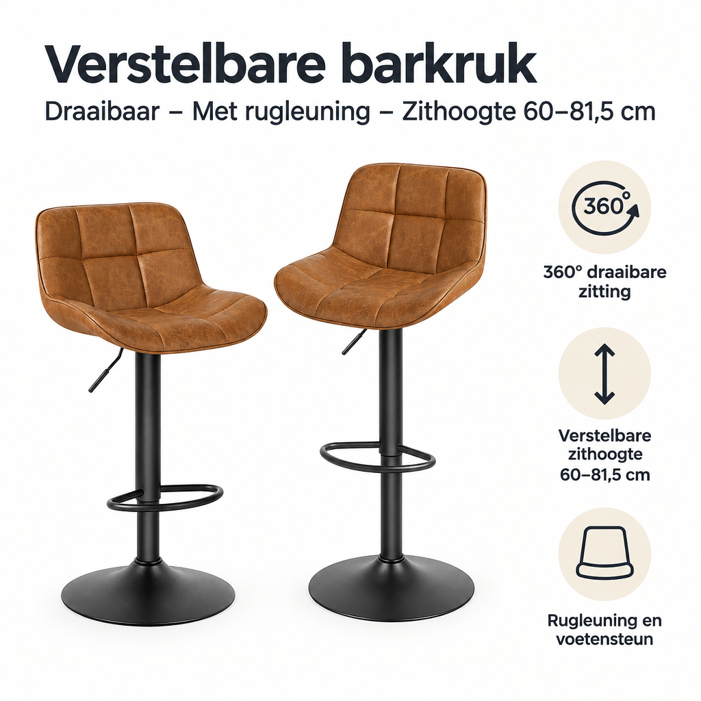 Belangrijkste voordelen en eigenschappen van verstelbare barkruk