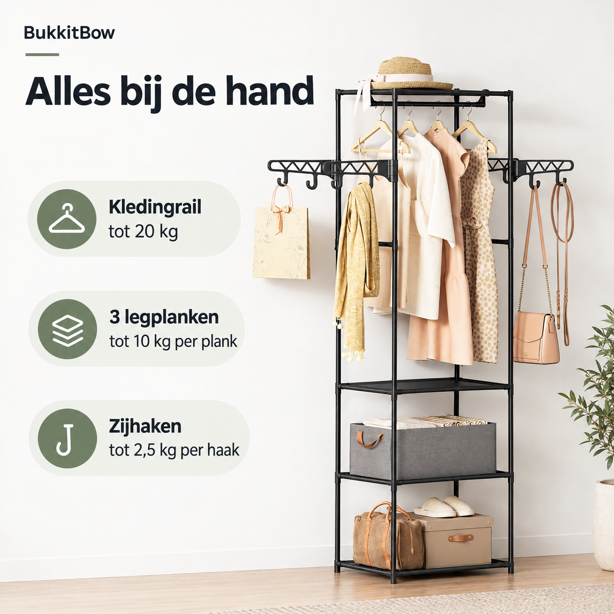 Belangrijkste voordelen en eigenschappen van vrijstaand kledingrek