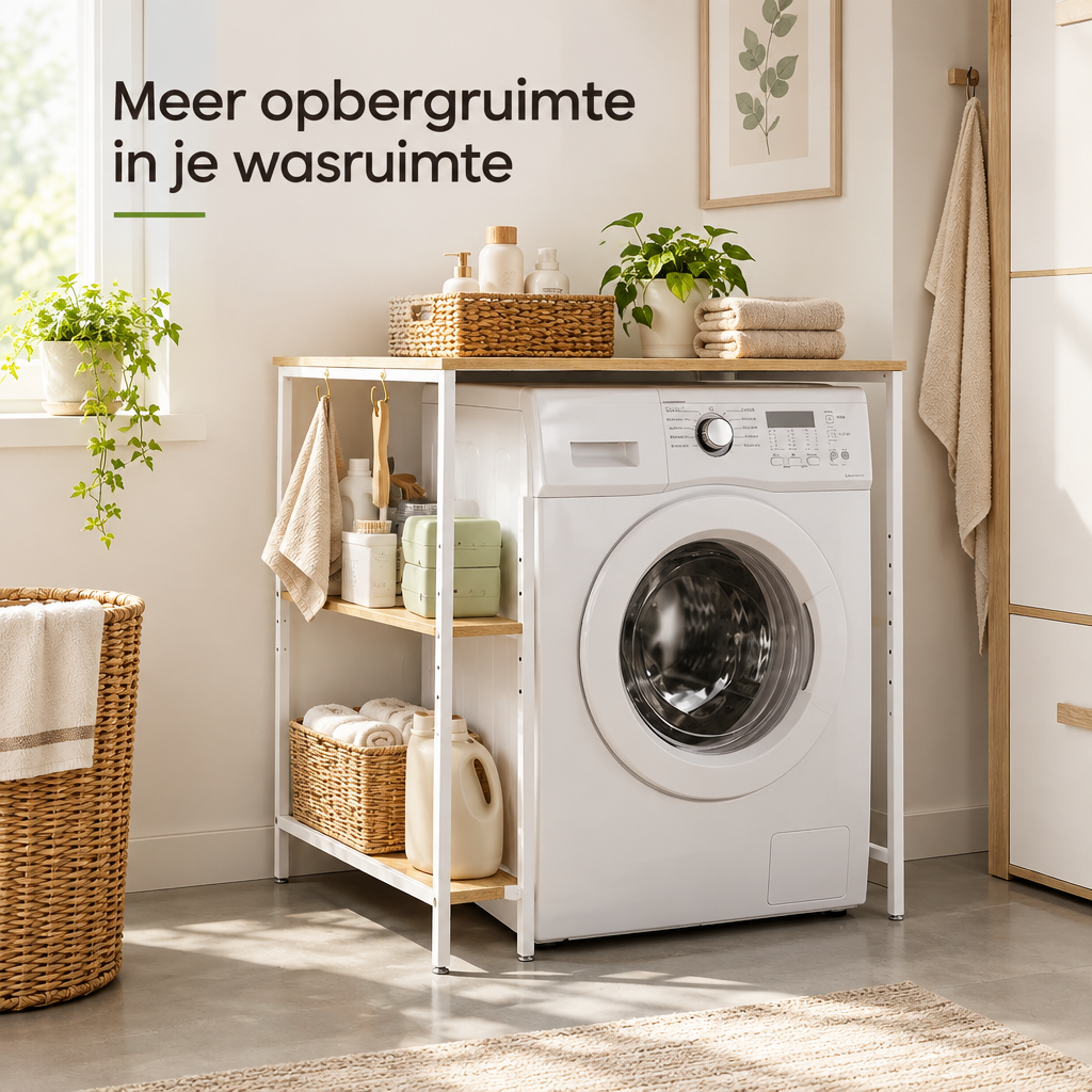 wasmachinerek in gebruik in een passende praktijksituatie