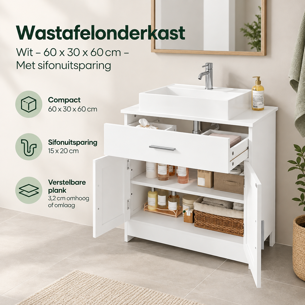 Praktische toepassing en keuzehulp voor wastafelonderkast