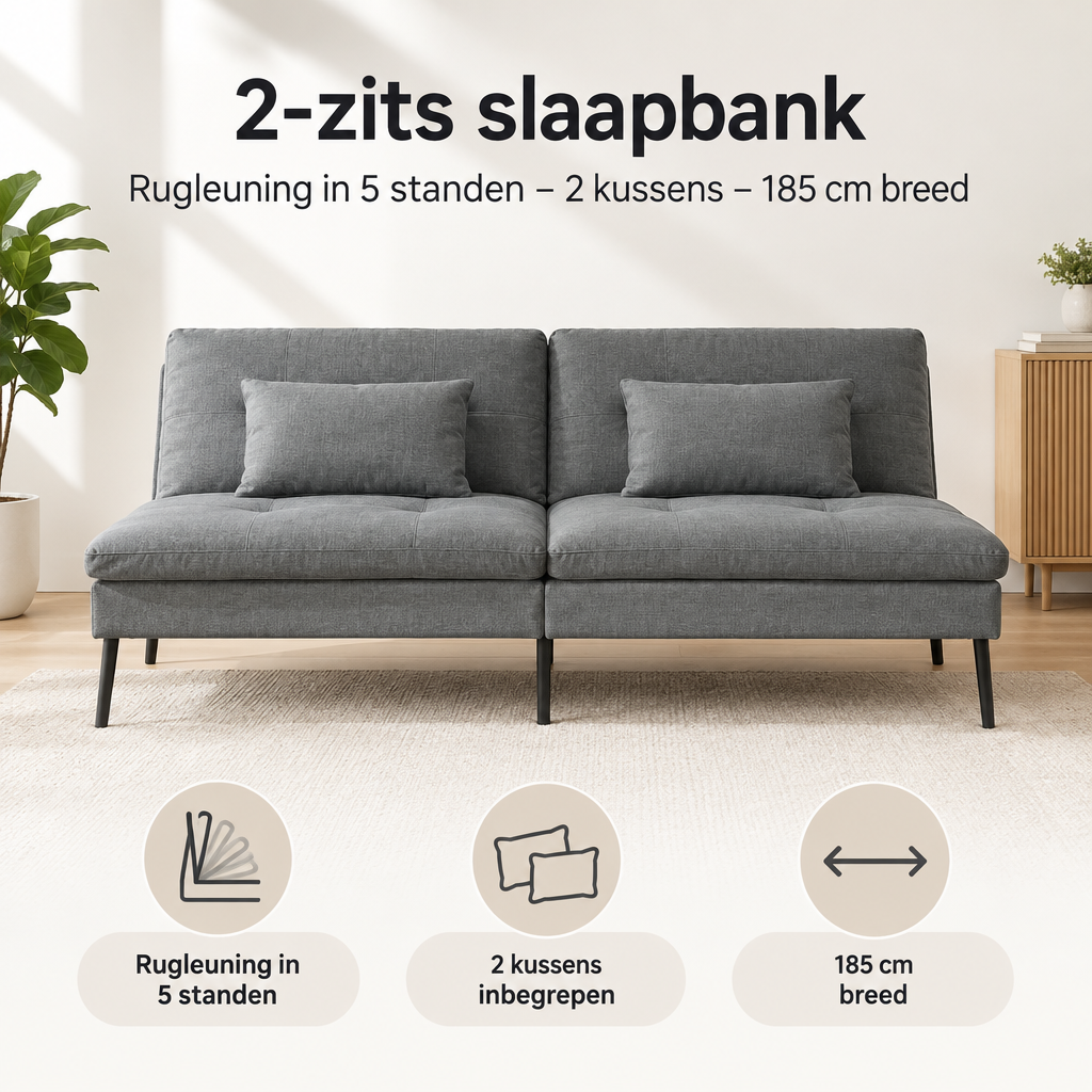 Belangrijkste voordelen en eigenschappen van 2-zits slaapbank