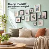Witte of zwarte 3D fotolijst van MDF met passe-partout, ideaal voor het tonen van foto’s en kunstwerken.