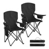 Opvouwbare campingstoelen – Set van 2 – Met bekerhouder en koelvak – Inclusief draagtassen