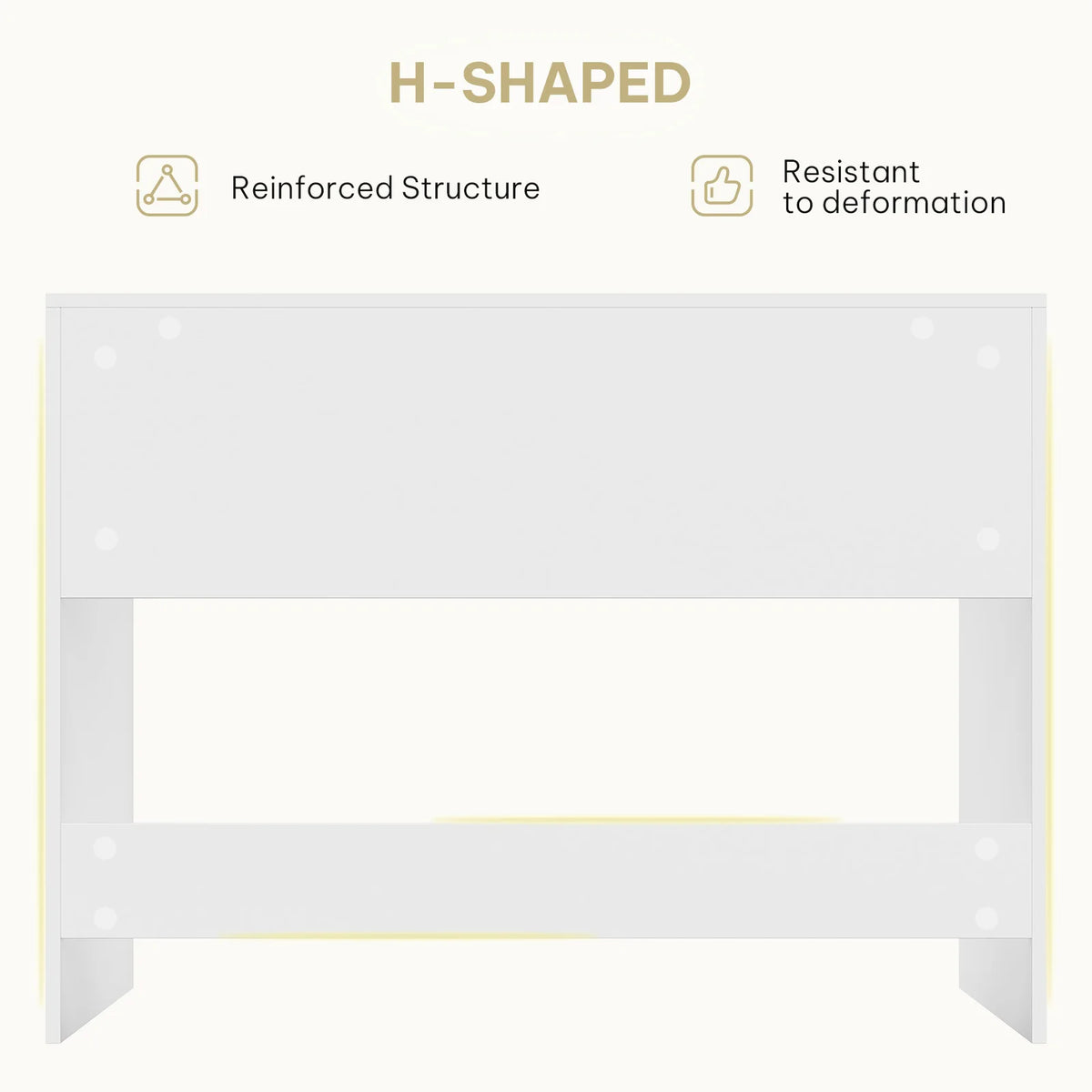 White Computer Table with 1 Drawer Storage 100x50x75cm PC Laptop Table Office Desk Workstation for Living Room Home Office Study