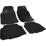 eSituro 4PCS Universal Car Mats Carpets Floor Mats Non-Slip Waterproof Aluminium Chrome Look