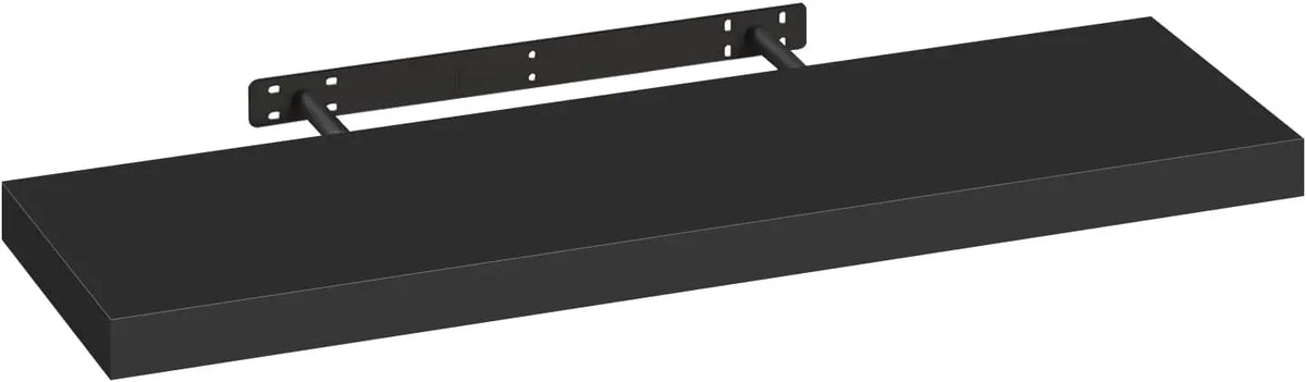 Zwevende wandplank – Blinde bevestiging – Wit of zwart – 25 tot 120 cm