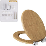 Universal MDF O-Shaped Toilet Lid Toilet Seat with Soft Close 360° Adjustable Hinges Suitable for Bathroom
